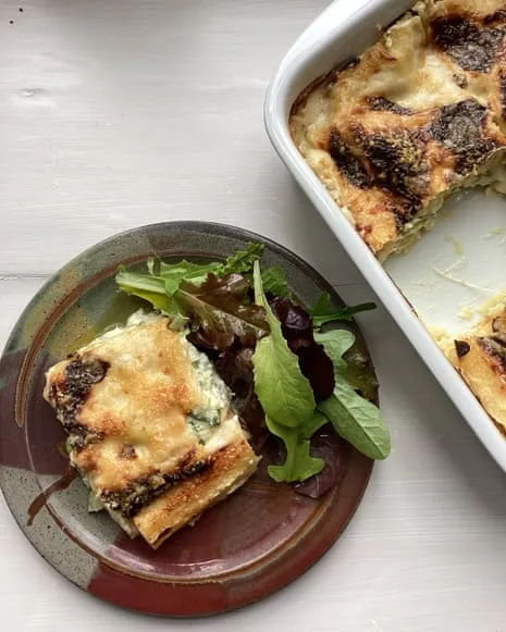 An Inspired Dish for Lasagna with Zucchini and Three Cheeses